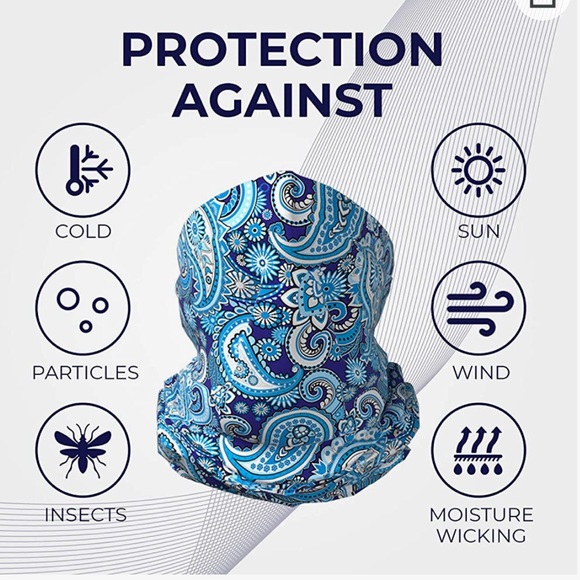 2 Seamless Bandana Neck Gaiter, Bandanas for Women and Men, Face Mask - Picture 2 of 6